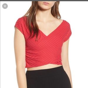 Madison & Berkeley Ribbed Wrap crop